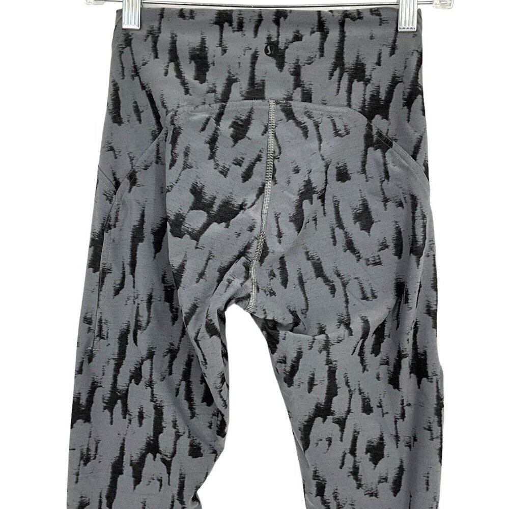 Lululemon InStill High Rise Tight 25" ThreeD Camo Jacquard Asphalt Grey Black 4 - Picture 3 of 8
